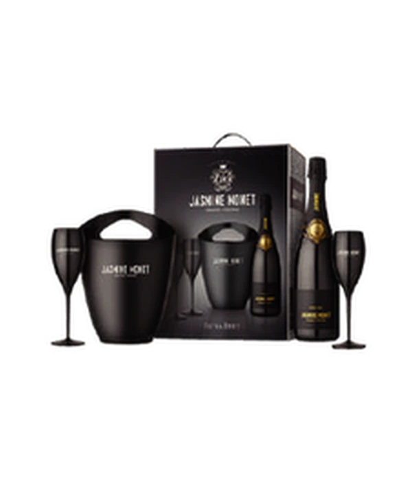 Kit Jasmine Monet Black Extra Brut disponible en Santos y Cepas